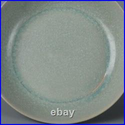 1920s Chinese Antique Crackle Porcelain Plate Collectable Kiln Song Dynasty-Mark