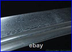 26 in Chinese Sword Dingkun Shen Dao Pattern Steel Blood Groove Blade Sharp#6341