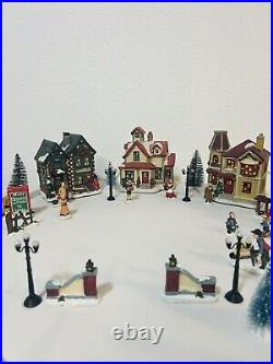 44 Piece Porcelain Lighted Christmas Village Set