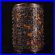 5-91Collection-Chinese-Tortoiseshell-Hand-carved-pattern-inlay-gem-Brush-pot-01-ofqh