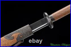 54 Chinese Dragon Miao Knife Sabre Sharp Sword Pattern Steel Full Tang #3008