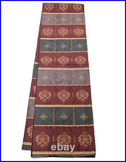 6655 Horizontal Chinese Pattern Pure Silk Fukuro Obi Belt Tamamushi Puffy Weave