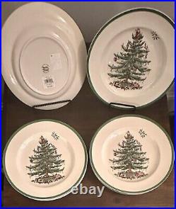8 Spode Christmas Tree 10 Dinner Plates- NEW and NEVER USED