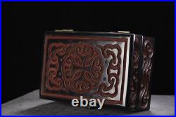 A Fine Collection Chinese Antique Qing Dynasty Lacquerware Cloud Pattern Boxes