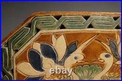 A Fine Collection of Chinese Antique Liao Dy Sancai Pottery Goose Pattern Pillow