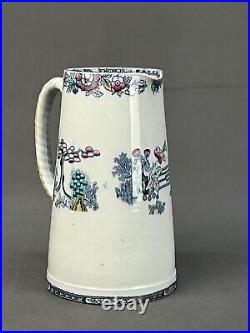 Antique Staffordshire CHINESE PATTERN Polychrome 8 Pitcher 19th Century