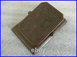 Antique Tiffany Studios 1762 Bronze Chinese Pattern Desk Letter Paperclip Holder