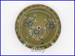 Attractive 20th Century Chinese Cloisonné Bowl with Flower Pattern 6.5 x 2