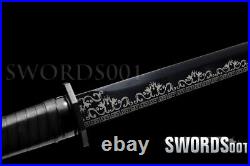 Black Dragon Scabbard Tang Dynasty Chinese Sword Carbon Steel Plating Pattern