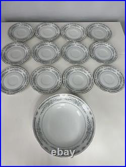 CROWN MING Fine China Jian Shiang Windsor Pattern Plates Mugs 39 Piece Set
