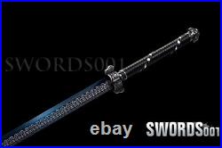 Carbon Steel Blue Blade Exquisite Pattern Chinese Tang Dynasty Sword 44 in