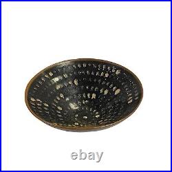 Chinese Brown Black Glaze Drip Drop Pattern Ceramic Bowl Cup Display ws3324