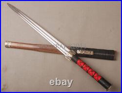 Chinese Han Dynasty sword carbon steel Rosewood scabbard pattern engraved blade