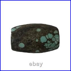 Chinese Handmade Stone Turquoise Pattern Oval Bead Pendant ws2416