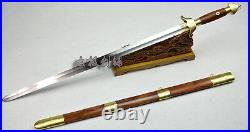 Chinese Kung Fu Martial Arts Tai-chi Sword Hand Forged Pattern Steel Blade #3334