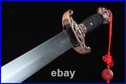 Chinese Kungfu Tai Ji Jian Patterned Steel Excercise TaiChi Hard Sword -Y1110