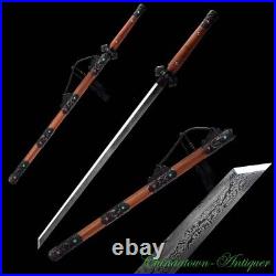 Chinese Kylin Tang Sword 608Pattern Steel Blade Sharp Battle Ready Straight#4159