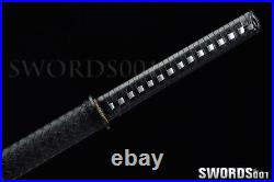 Chinese Sword Black Tang Dao High Carbon Steel Woven Pattern Scabbard Handle