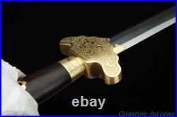 Chinese Sword Qianqing Jian Pattern Steel 41cm Blade Sharp Battle Ready #6364