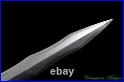 Chinese Sword Spear Pattern Steel Octahedral Full Tang Blade Battle Ready #4610