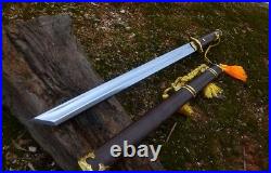 Chinese Tang Dao Sword traditional HandForged pattern steel sharp Rosewood #3894