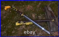 Chinese Tang Dao Sword traditional HandForged pattern steel sharp Rosewood #3894