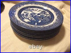 Churchill Fine English Tableware China Blue Willow Dinner Plate