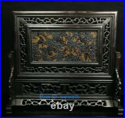 Collection Old Antique Chinese Wood Hand Carved Inlay Exquisite pattern Screen
