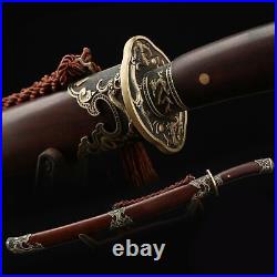 Fully Handmade Pattern Steel Real Chinese Qing Dynasty Sword Qing Dao Sharp