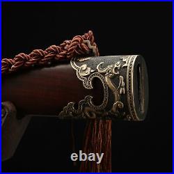 Fully Handmade Pattern Steel Real Chinese Qing Dynasty Sword Qing Dao Sharp