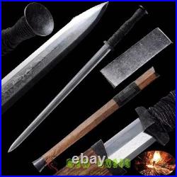 Hadnmade Chinese KungFu Sword Eight Sided HanJian Folded Pattern Steel Sharp