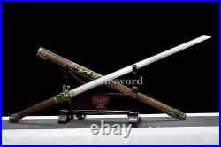 Hand Forged Folded Steel Chinese Kowloon Pattern Tang Dyansty Dao Sword Sharp