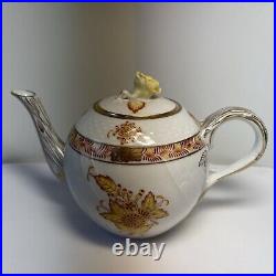 Herend 1605 12 oz Individual Teapot Chinese Bouquet Apponyi AJ pattern Yellow