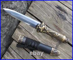High Quality Chinese Longquan Short Sword Dagger Knife Sharp Blade Handmade