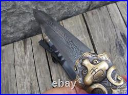 High Quality Chinese Longquan Short Sword Dagger Knife Sharp Blade Handmade