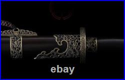 Highest Grade Qing Dao Sword Refinings Ripple Patterns Steel Blade Sharp #1946