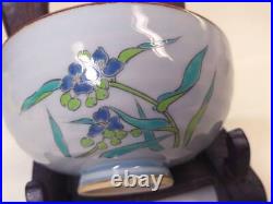 Hisashi Handicraft Colored Tea Bowl, Chinese Flower Pattern, Set Of 2, Includes