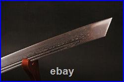 Long Rosewood Handle Kangxi Sword Chinese Emperor Broadsword Folded Steel Blade