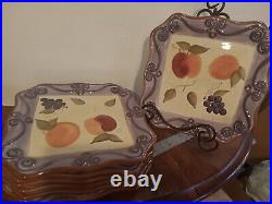 MEDICI By Tabletops Unlimited Collection 7 Dinner PLATE 10.5 Fruit Motif-Purple
