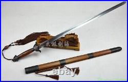Martial Arts Kung Fu Trigrams Tai-chi Sword Pattern Steel Semi Stiff Blade #3332