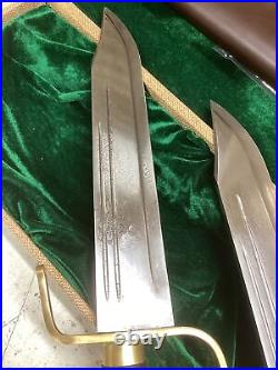 NEW MURASAME Chinese Wing Chun Butterfly Sword Damascus Folded Steel Blade Sharp