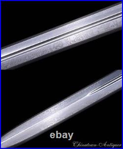 Ouyezi Chunjun Sword Rotary Forging Pattern Steel Darksteel Sharp Phurba #5400