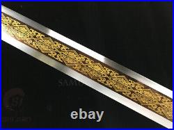 Pattern Plated Blade Chinese Sword Han Dynasty Ruyi Jian Damascus Folded Steel