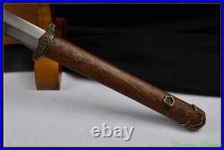Pattern Steel Sharp Blade Chinese Sword Tachi Tang Dao Chicken Wood Sheath #3918