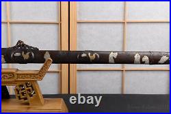 Top Grade Chinese Qing Dynasty Copper Sword Clay Tempered Folded 1095 Steel Jian
