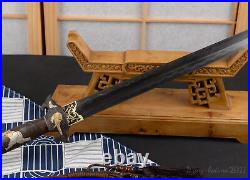 Top Grade Chinese Qing Dynasty Copper Sword Clay Tempered Folded 1095 Steel Jian