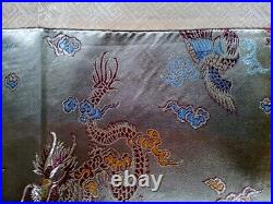VINTAGE Chinese Exclusive Songket Gold Thread Brocade Panel Throw bedspread RARE